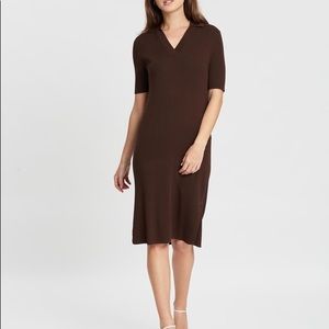 Banana republic brown ribbed dress